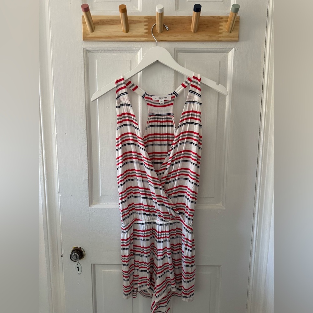 Amour Vert Striped Romper
